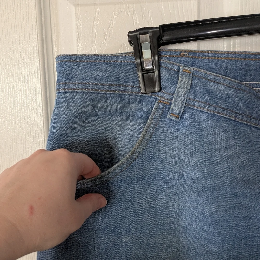 Wrangler Flex Western Straight Leg Classic Blue Denim Jeans‎ Size 42 × 29